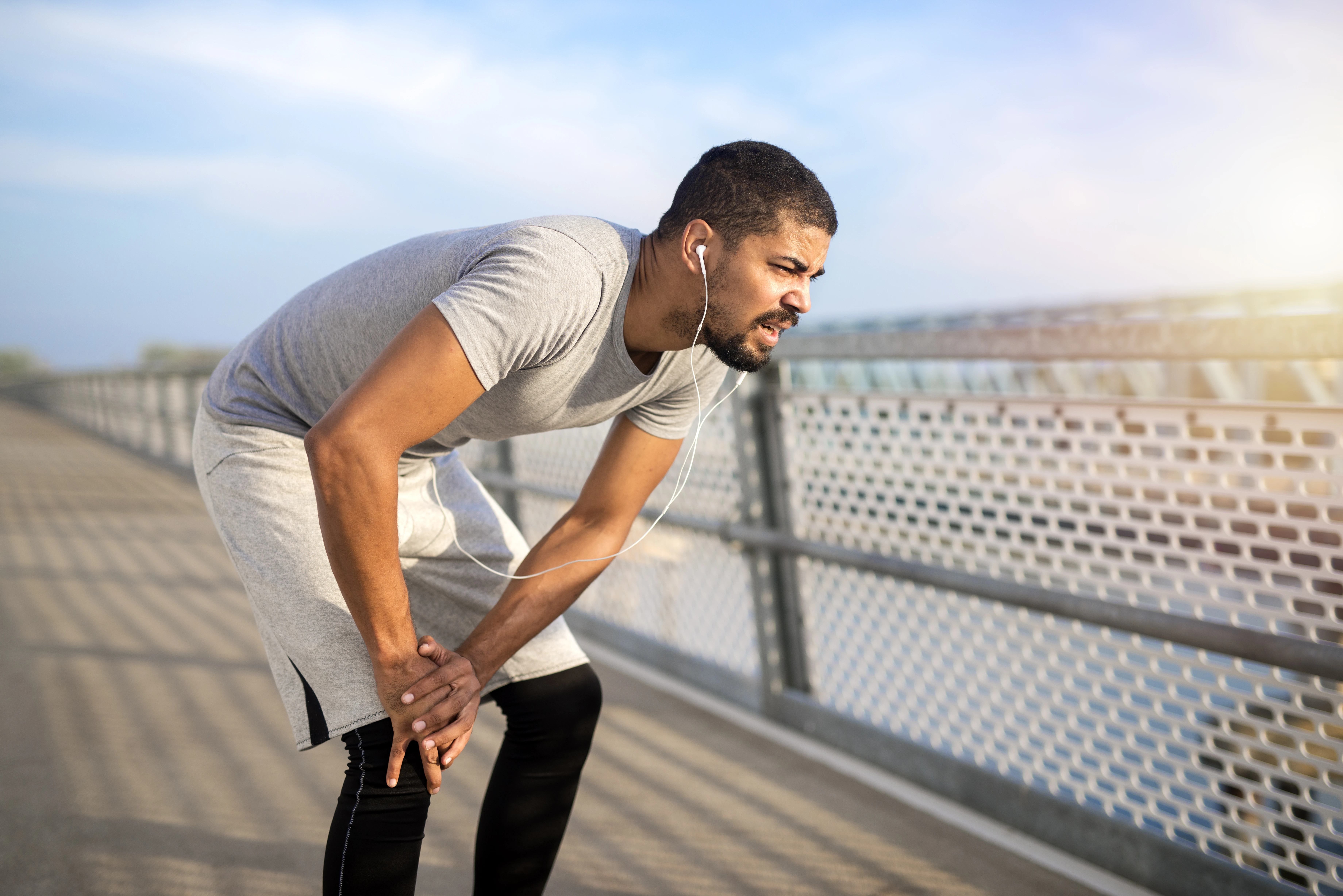 Sportsman Having Knee Injury Problem